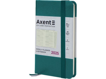 Еженедельник 2025 Pocket Strong малахитовый 9х15 см. Axent 8508-25-31-A