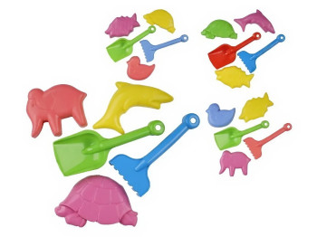 Набор для песочницы №5 21244, 28 см, лопатка и грабли, M Toys