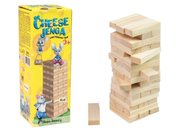 Настольная игра Cheese Jenga 48 брусков. Strateg 30718