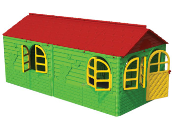 Домик детский со шторками зеленый 129x256 см. TM Doloni Toys 02550-23