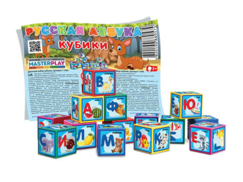 Кубики Російська Азбука 9 деталей. Masterplay 1-058