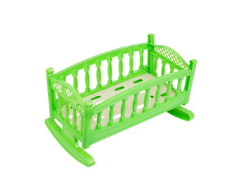 Кроватка для ляльки мала №3 006/6, 34 см, колиска-качалка, Bamsic