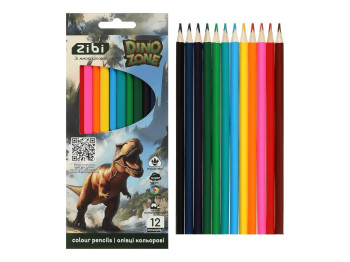 Карандаши цветные, 12 цветов, трехгранные, в картонной упаковке Dino