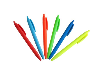 Ручка масляная автоматическая синяя Soft-touch. Hiper HA-170