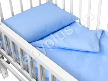 Комплект постільної білизни в ліжечко. Тканина ранфорс. Колір блакитний. Homefort 2050004