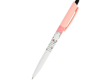 Ручка шариковая автоматическая синяя Music Cat. Axent AB1090-28-A