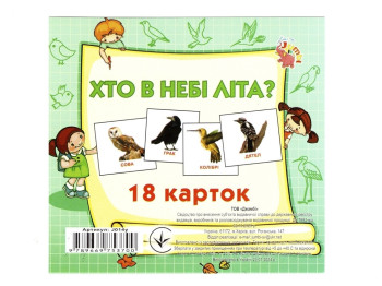 Карточки мини. 18 карточек. Кто в небе летает. Jumbi J014Y