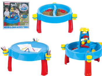 Столик для воды и песка 3в1, с аксессуарами, DOLU Toy Factory 3070