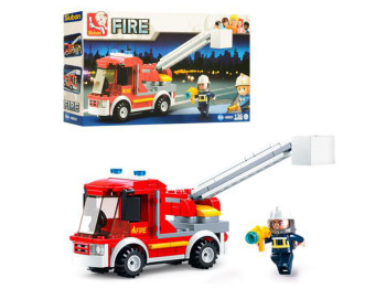 Конструктор Пожарная машина. B0632. 136 деталей