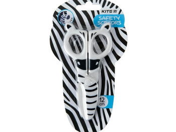 Ножницы детские пластиковые безопасные Zebra 12см. Kite K22-008-02