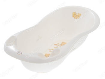 Ванночка LUX Мишки с термометром Белая жемчужина 102 см. Tega Baby MS-005LUX-118