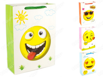 Пакет подарочный бумажный "Smile" 30x42см
