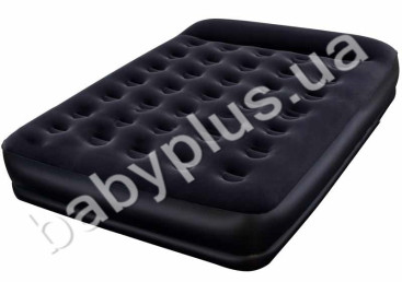 Велюр-кровать черная с подголовником с насосом 220V Bestway 67457