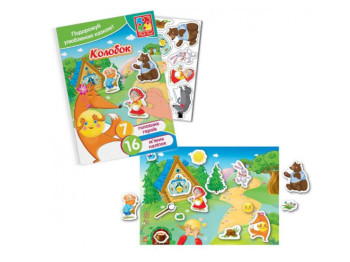 Гра з м'якими наліпками Казки, Колобок, Vladi Toys