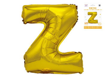 Шар фольгированная буква Z Party Go, 40 см, золотая