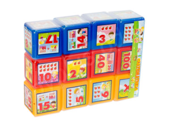 Набір кубиків 6 см. Математика 12 шт. M.Toys 09052
