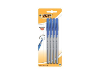 Ручка Раунд Стік Єкзакт, синя, 4шт в блістері, BIC bc932857