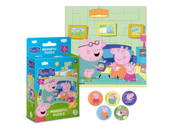 Магнітний пазл на 40 елементів Peppa Pig, Домашній вечір, DoDo 200758