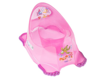 Горшок АКВА с противоскользящей резиной розовый. Tega Baby AQ-007-117