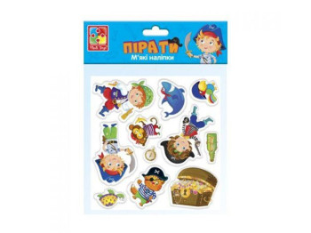Гра з м'якими наклейками Пірати, Vladi Toys