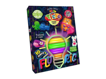 Тісто для ліпки FLUORIC 10 кольорів, Danko Toys