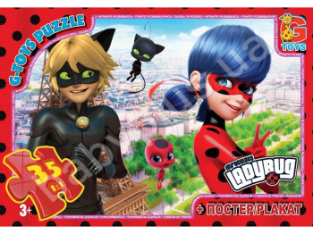 Пазли картонні 35 ел, Леді Баг, G-Toys