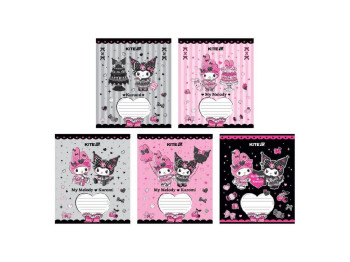Зошит у клітинку 18 аркушів, Kuromi (ціна за 1шт)