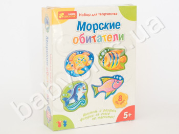 Набір для творчості, Магніти з гіпсу Морські мешканці, Ranok Creative
