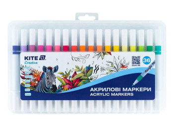 Маркеры акриловые Creative 36 цветов, Kite