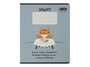 Зошит шкільний у клітинку Котик, 36 аркушів B5 (ціна за 1 шт)