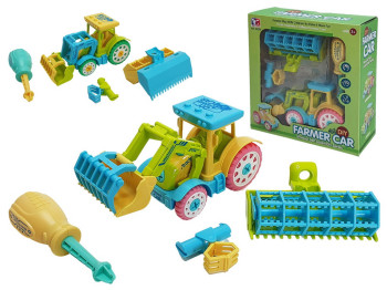 Конструктор на шурупах Трактор-Сільгосптехніка BT-2238, з викруткою, BabyToys