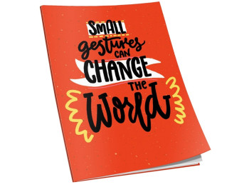 Блокнот А4 скоба 48 арк, клітинка Change the world, Ранок