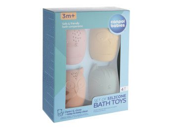 Игрушки для купания силиконовые развивающие 4 шт. Canpol Babies 80/308