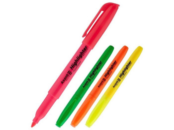 Маркер клиновидный Highlighter Delta, набор 4 цвета, линия 2-4 мм, Axent