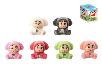 Флокована міні-фігурка Crayon Shinchan Blind Box, 12 шт у дисплеї (ціна за 1шт)