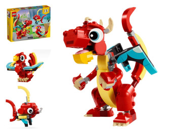 Конструктор LEGO Creator 3 в 1 Красный дракон, 149 деталей
