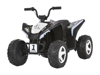 Електроквадроцикл, M 6283EL-1-2, музика та світло, біло-чорний, Bambi Racer