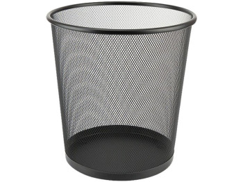 Кошик для паперу Axent, 12 л, металева сітка, круглий, чорний