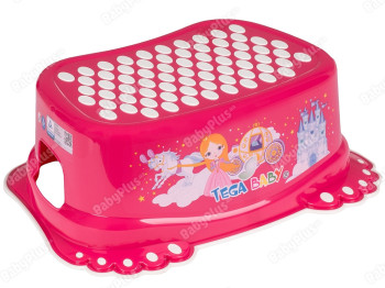 Подставка для ног Принцессы с противоскользящей резиной розовая. Tega Baby LP-006-123