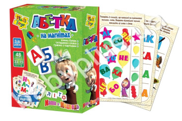 Алфавіт на магнітах Маша і ведмідь, (укр)