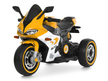 Электромотоцикл трехколесный Bambi Racer M 6307EL-6, 2х25W, 1х12V/10AH, MP3, TF, USB, светло, желтый