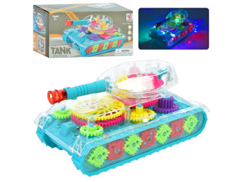 Игрушка Танк, прозрачный корпус, свет, звук, движение (цена за 1 шт)