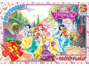 Пазли картонні 35 ел, Принцеси Диснея, G-Toys