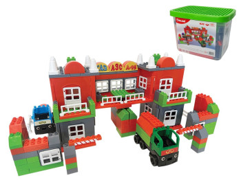 Конструктор пластиковий АЗС 242 деталі, у пластиковому боксі,013888/07 Doloni Toys