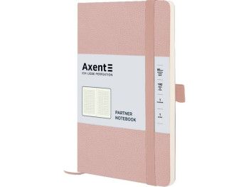 Книга записная в клетку пудровая Partner Soft Skin A5-. 96 листов. Axent 8616-24-A