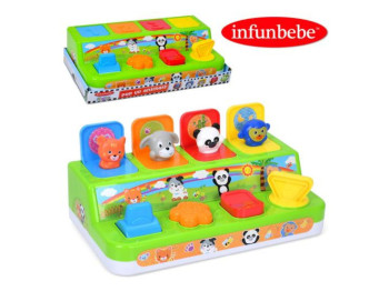 Игра развивающая Нажми и открой PL6611-TB, Pop-Up животные, 28 см, Infunbebe