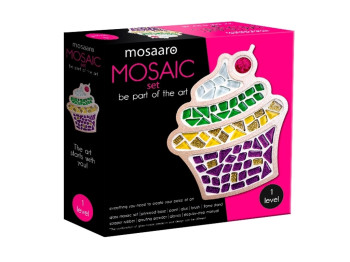 Набор для творчества стеклянная мозаика кекс, декор из мозаики, Mosaaaro