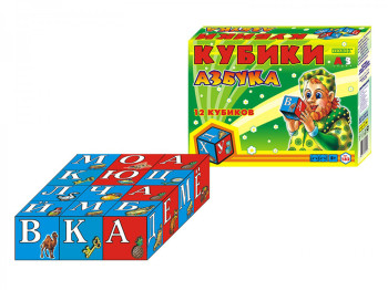Кубики Азбука 12 шт, Технок