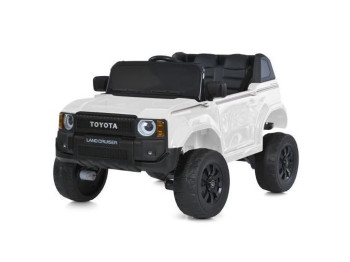 Дитячий електромобіль білий Toyota Land Cruiser