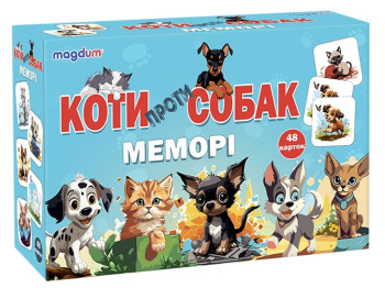 Игра настольная Мемори. Кошки против собак. Magdum ME5032-24